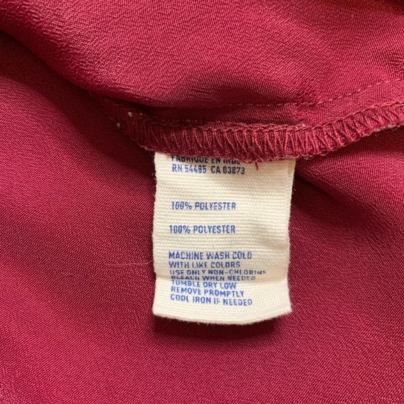 American Eagle Outfitters Women Long Sleeve Burgundy Top Size Small - Picture 6 of 7